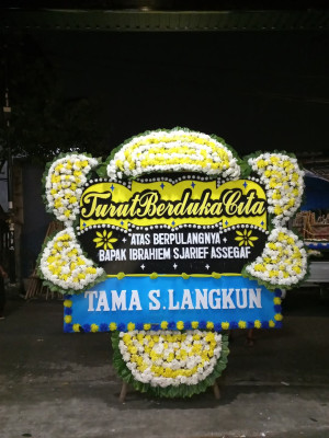 Papan Bunga Duka di Karang Asam Ilir